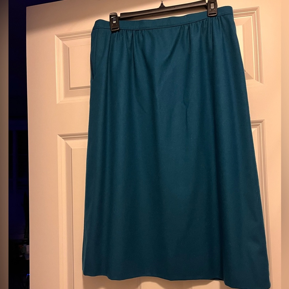 Pendleton Vintage Wool Skirt Forest Green size 14
